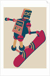 Robot riding a snowboard by Anonymous