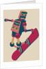 Robot riding a snowboard by Anonymous