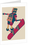 Robot riding a snowboard by Anonymous