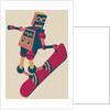 Robot riding a snowboard by Anonymous