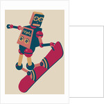 Robot riding a snowboard by Anonymous