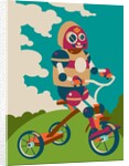 Young robot riding a tricycle by Anonymous