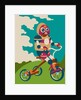 Young robot riding a tricycle by Anonymous