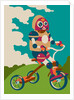 Young robot riding a tricycle by Anonymous