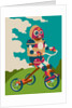 Young robot riding a tricycle by Anonymous