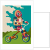 Young robot riding a tricycle by Anonymous