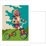 Young robot riding a tricycle by Anonymous