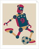Robot playing soccer by Anonymous