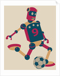 Robot playing soccer by Anonymous
