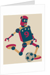 Robot playing soccer by Anonymous