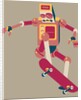 Robot doing trick on a skateboard by Anonymous