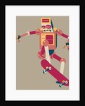 Robot doing trick on a skateboard by Anonymous