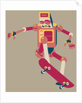 Robot doing trick on a skateboard by Anonymous
