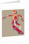 Robot doing trick on a skateboard by Anonymous
