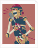 Robot singing in microphone by Anonymous