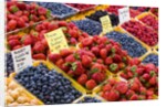 Jean Talon Market with Fresh Berries on Display, Montreal, Quebec, Canada by Anonymous