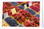 Jean Talon Market with Fresh Berries on Display, Montreal, Quebec, Canada by Anonymous