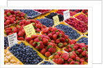 Jean Talon Market with Fresh Berries on Display, Montreal, Quebec, Canada by Anonymous
