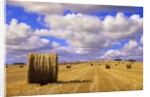 Bales and Clouds Near Sherbrooke, Saskatchewan, Canada. by Anonymous