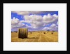 Bales and Clouds Near Sherbrooke, Saskatchewan, Canada. by Anonymous