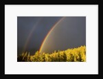 A Double Rainbow During a Storm in Banff National Parknear Banff Alberta, Canada. by Anonymous
