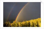 A Double Rainbow During a Storm in Banff National Parknear Banff Alberta, Canada. by Anonymous