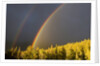 A Double Rainbow During a Storm in Banff National Parknear Banff Alberta, Canada. by Anonymous