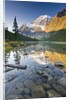 Mount Edith Cavell Reflected in Cavell Lake in Jasper National Park, Alberta, Canada. by Anonymous