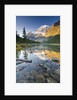 Mount Edith Cavell Reflected in Cavell Lake in Jasper National Park, Alberta, Canada. by Anonymous