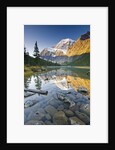 Mount Edith Cavell Reflected in Cavell Lake in Jasper National Park, Alberta, Canada. by Anonymous