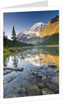 Mount Edith Cavell Reflected in Cavell Lake in Jasper National Park, Alberta, Canada. by Anonymous
