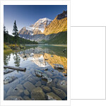 Mount Edith Cavell Reflected in Cavell Lake in Jasper National Park, Alberta, Canada. by Anonymous