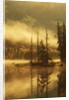 Nisga'a Lava Bed Memorial Provincial Park, Lava Lake in Autumn Mist, Nass River Valley, British Columbia, Canada. by Anonymous