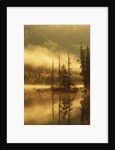 Nisga'a Lava Bed Memorial Provincial Park, Lava Lake in Autumn Mist, Nass River Valley, British Columbia, Canada. by Anonymous