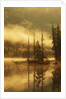 Nisga'a Lava Bed Memorial Provincial Park, Lava Lake in Autumn Mist, Nass River Valley, British Columbia, Canada. by Anonymous