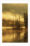 Nisga'a Lava Bed Memorial Provincial Park, Lava Lake in Autumn Mist, Nass River Valley, British Columbia, Canada. by Anonymous