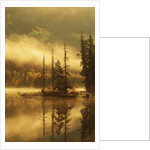 Nisga'a Lava Bed Memorial Provincial Park, Lava Lake in Autumn Mist, Nass River Valley, British Columbia, Canada. by Anonymous