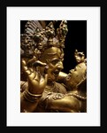 Detail of Tibetan sculpture of Hayagriva and consort by Anonymous