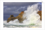 Big waves breaking on Cape Kiwanda, Oregon Coast by Anonymous