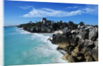 Mexico, Yucatan Peninsula, Carribean Sea at Tulum, the Only Mayan Ruin by Sea by Anonymous