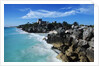 Mexico, Yucatan Peninsula, Carribean Sea at Tulum, the Only Mayan Ruin by Sea by Anonymous