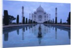 India, Uttar Pradesh, Agra, Taj Mahal, Built by Shah Jahan, Completed 1653 with Reflection in Pond by Anonymous