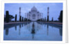 India, Uttar Pradesh, Agra, Taj Mahal, Built by Shah Jahan, Completed 1653 with Reflection in Pond by Anonymous