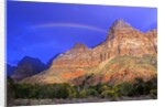Rainbow, The Watchman, Zion National Park, Utah, USA by Anonymous