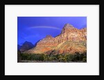 Rainbow, The Watchman, Zion National Park, Utah, USA by Anonymous