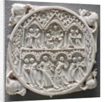 Ivory mirror case with Court of the God of Love by Anonymous