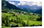 Santa Maddalena church in the Dolomites Mountains by Anonymous
