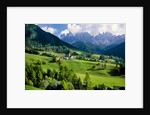 Santa Maddalena church in the Dolomites Mountains by Anonymous