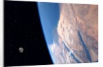 View of the Sinai Peninsula and the moon by Anonymous