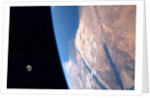 View of the Sinai Peninsula and the moon by Anonymous